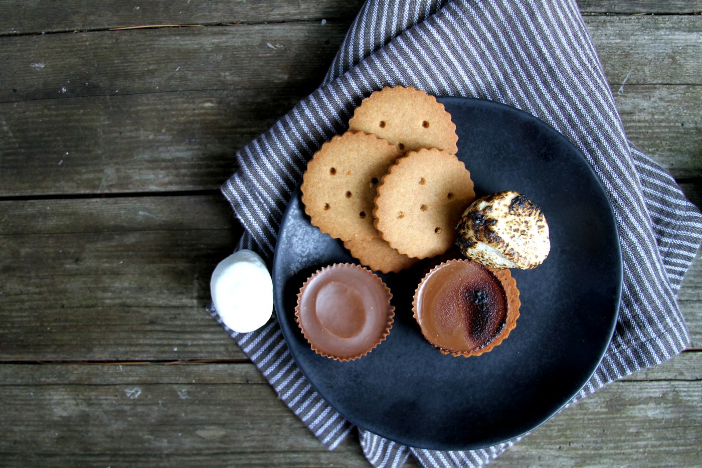 Reese’s Peanut Butter Cup S’Mores, with Homemade Graham Crackers A
