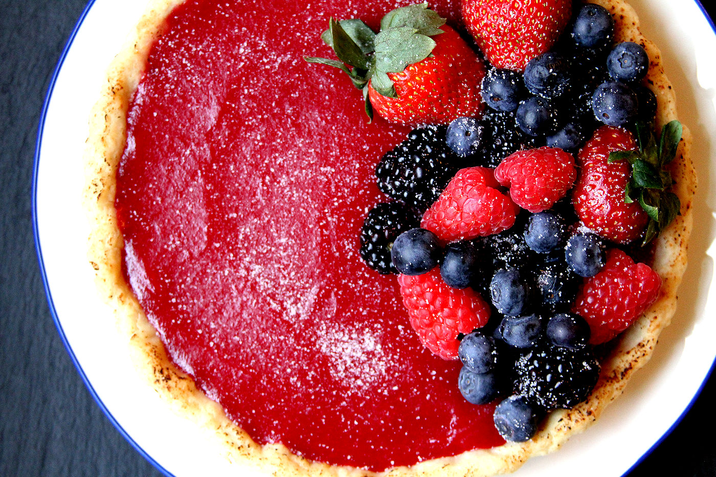 Cranberry Curd Tart with Mixed Berry Compote A Cup of Sugar … A Pinch