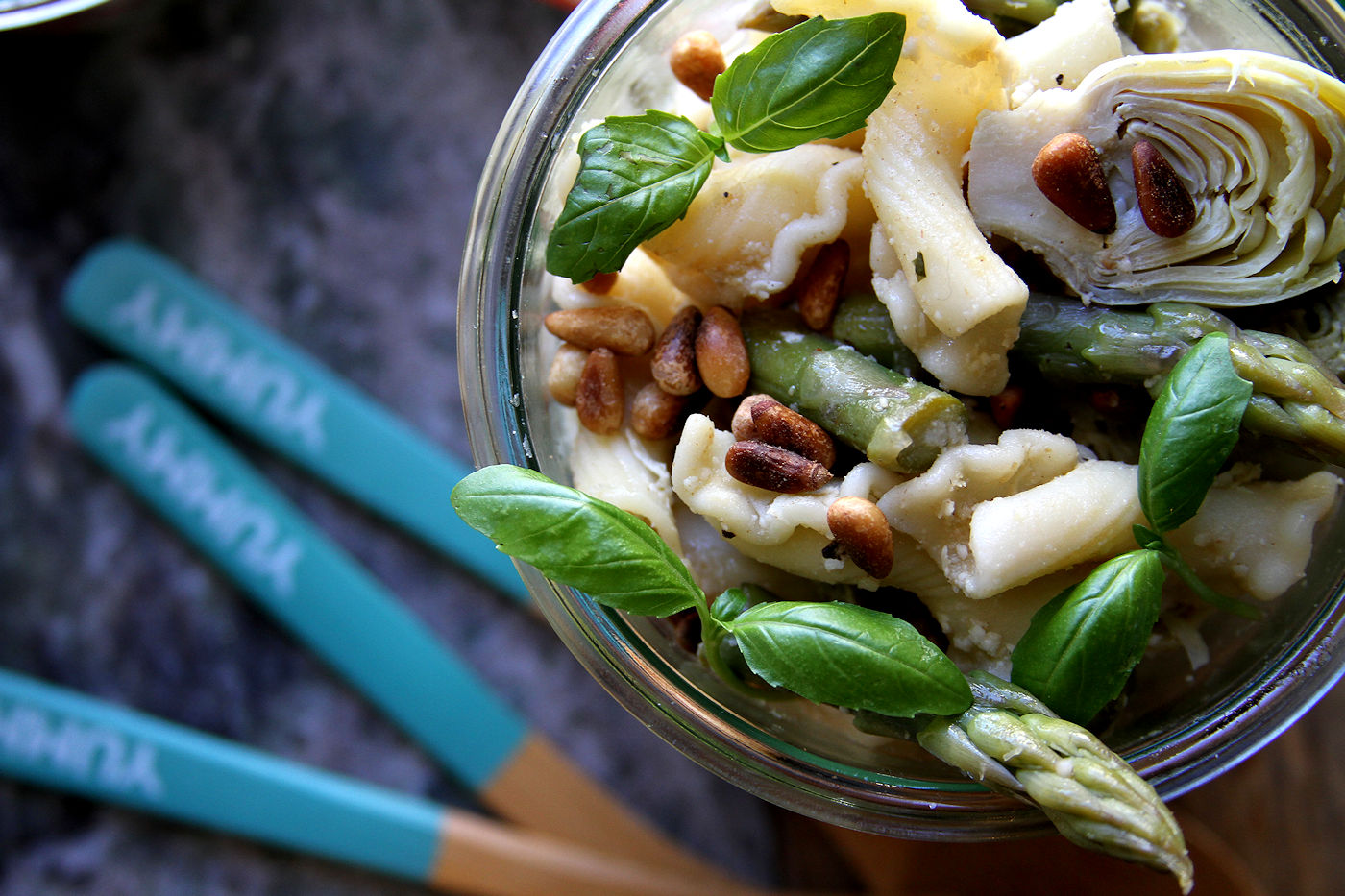 Lemony Artichoke and Asparagus Pasta Salad A Cup of Sugar … A Pinch