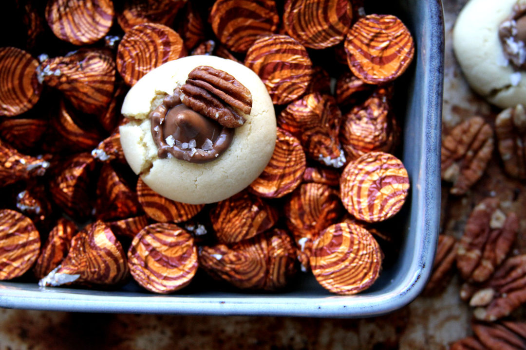 Bourbon Salted Caramel Pecan Kiss Cookies A Cup of Sugar … A Pinch of