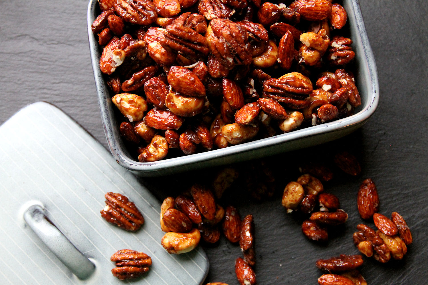 Honey Glazed Mixed Nuts with Chinese Five Spice A Cup of Sugar … A Pinch of Salt