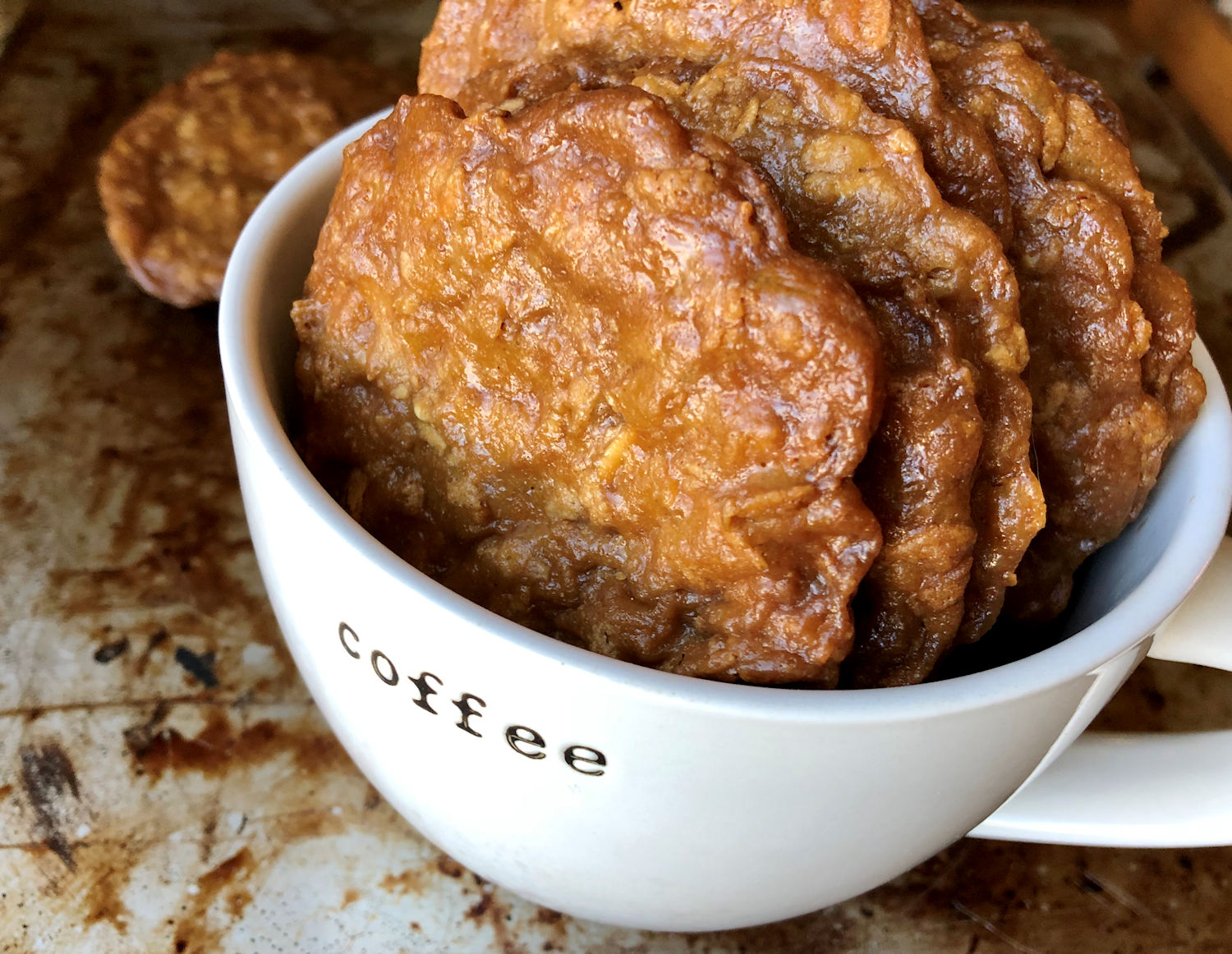 Very Caramely Oatmeal Lace Cookies A Cup of Sugar … A Pinch of Salt