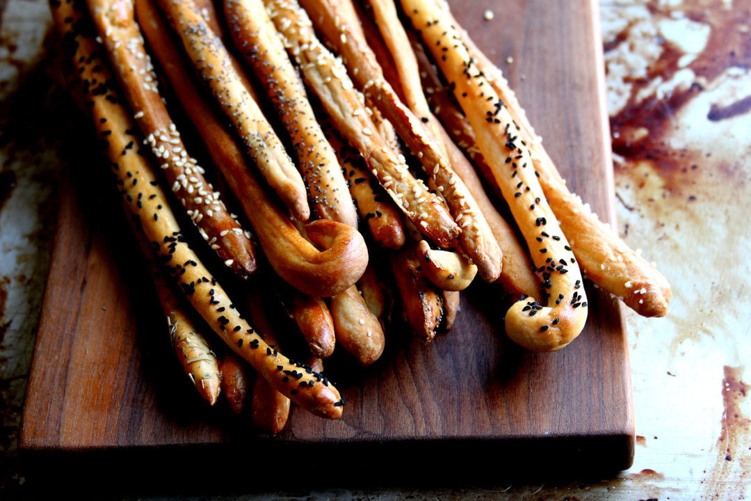 Sourdough Grissinistyle Bread Sticks, Mixed Flavors A Cup of Sugar