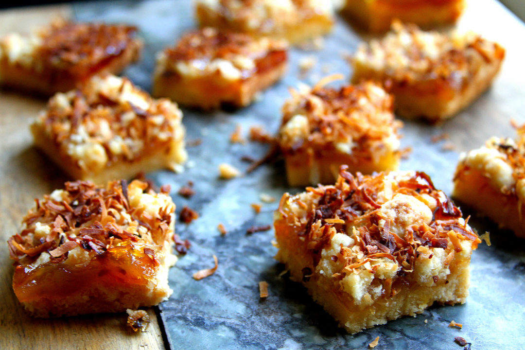 Tropical Pineapple Coconut Crumble Bars A Cup of Sugar … A Pinch of Salt