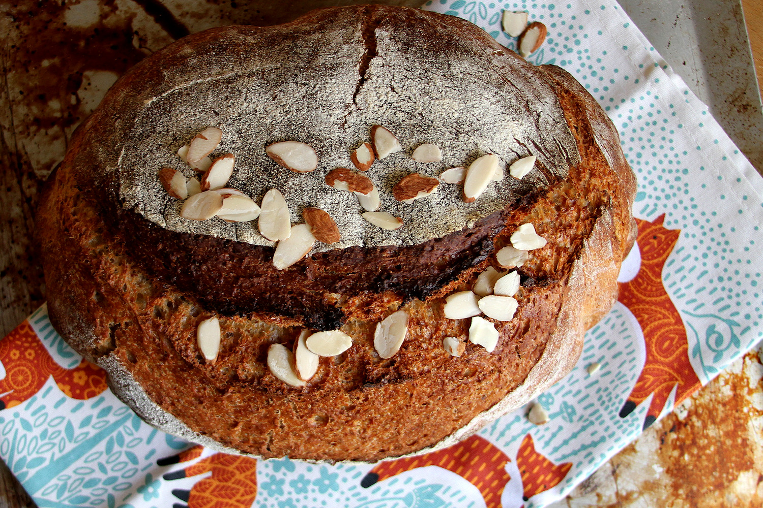 Sourdough Honey Oatmeal Almond Breakfast Bread A Cup of Sugar … A Pinch of Salt